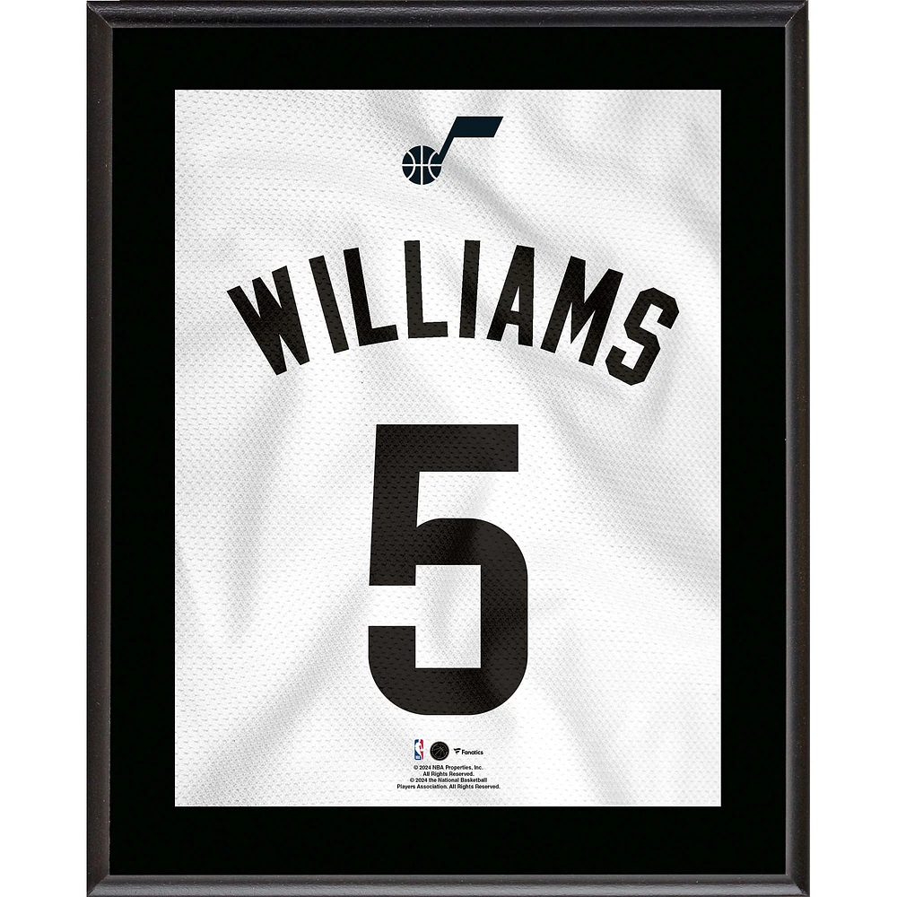 Cody Williams Utah Jazz 10.5" x 13" Jersey Number Sublimated Player Plaque