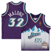 Maillot de joueur retraité Mitchell & Ness Karl Malone violet Utah Jazz 1996/97