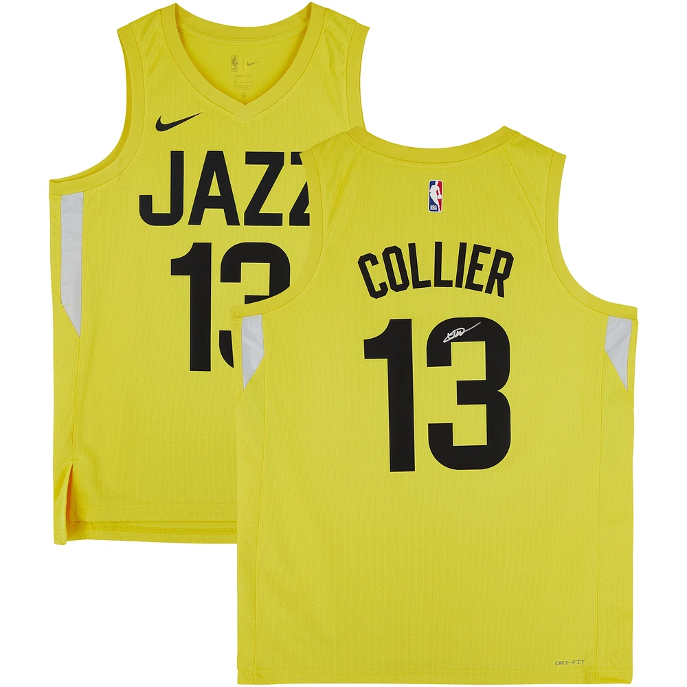 Isaiah Collier Utah Jazz Autographed Nike Gold Icon Swingman Jersey
