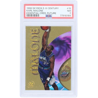 Karl Malone Utah Jazz 1998-99 Skybox E-X Century Essential Credentials Future #15 #13/76 PSA Authenticated 7 Card