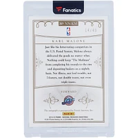 Karl Malone Utah Jazz Autographed 2013-14 Panini National Treasures Notable Nicknames #NN-KM #14/49 Card with "The Mailman" Inscription