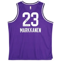 Lauri Markkanen Utah Jazz Autographed Nike Purple 2023-34 City Swingman Jersey with "The Finnisher" Inscription