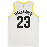 Lauri Markkanen Utah Jazz Autographed Nike White Association Swingman Jersey