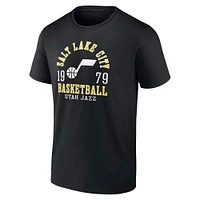 T-shirt noir emblématique des Utah Jazz Fanatics pour hommes