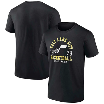 T-shirt noir emblématique des Utah Jazz Fanatics pour hommes