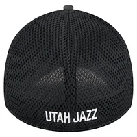 Men's New Era  Black Utah Jazz Subtle Camo 39THIRTY Flex Hat