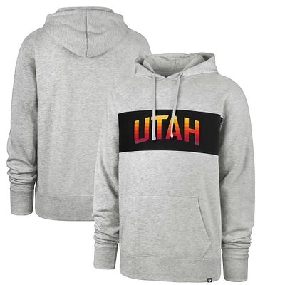 Utah Jazz '47 2021/22 City Edition Wordmark Chest Pass Pullover Hoodie - Gray