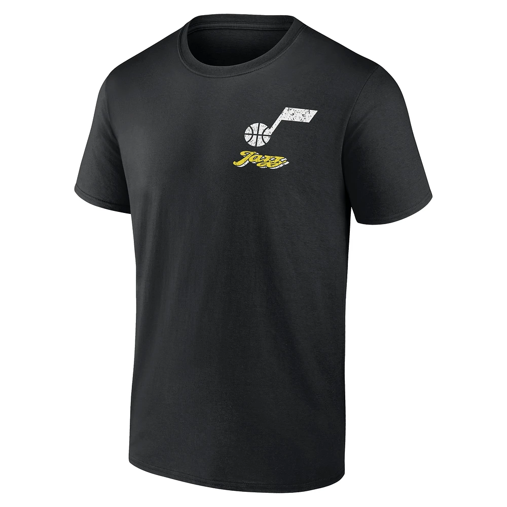 T-shirt noir pour homme Utah Jazz Never Over