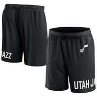 Men's Fanatics Black Utah Jazz Free Throw Mesh Shorts