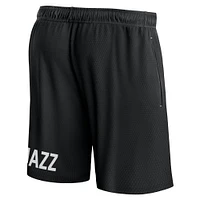 Men's Fanatics Black Utah Jazz Free Throw Mesh Shorts