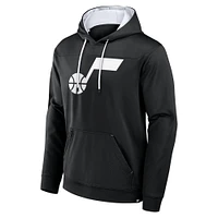 Men's Fanatics  Black Utah Jazz Reserve Defender Pullover Hoodie