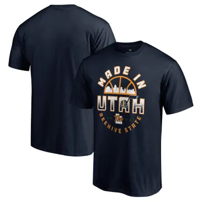 Utah Jazz Fanatics Branded Made Hometown Collection T-Shirt - Navy