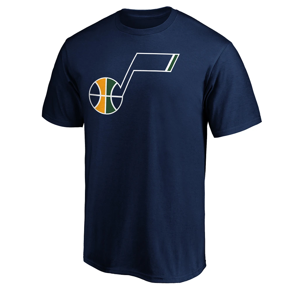 T-shirt avec logo de l'équipe principale l'Utah Jazz Fanatics pour hommes, bleu marine