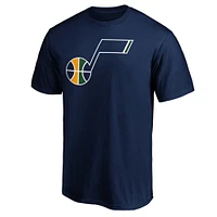 T-shirt avec logo de l'équipe principale l'Utah Jazz Fanatics pour hommes, bleu marine