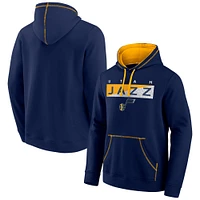 Fanatics Navy Utah Jazz Split the Crowd pour hommes - Chandail à capuchon