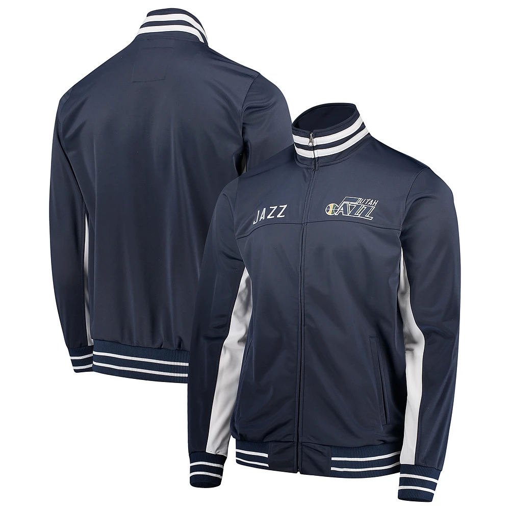 Men's G-III Sports by Carl Banks Navy Utah Jazz Big Shot Full-Zip Track Jacket