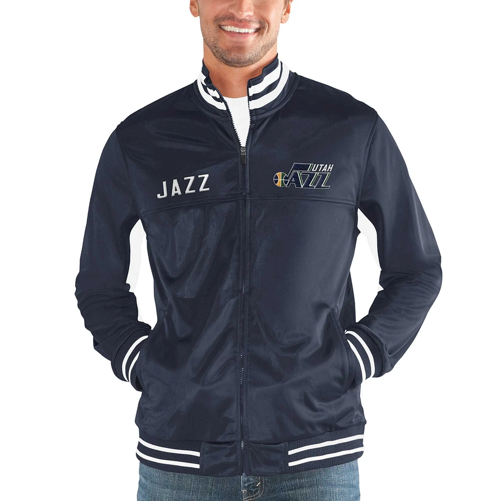 Men's G-III Sports by Carl Banks Navy Utah Jazz Big Shot Full-Zip Track Jacket