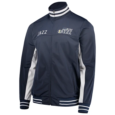 Men's G-III Sports by Carl Banks Navy Utah Jazz Big Shot Full-Zip Track Jacket