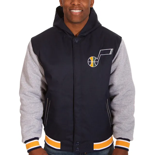 Men's JH Design Gray Los Angeles Lakers Reversible Track Jacket