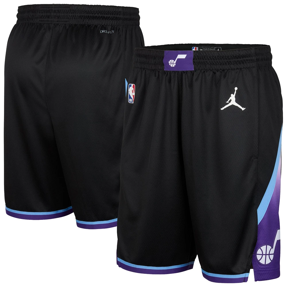 Short Nike Swingman noir Utah Jazz Statement Edition pour homme