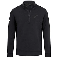 Men's Levelwear  Black Utah Jazz Accolade Cushion Quarter-Zip Pullover