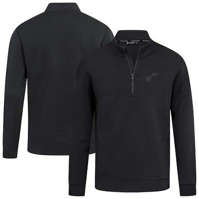 Men's Levelwear  Black Utah Jazz Accolade Cushion Quarter-Zip Pullover