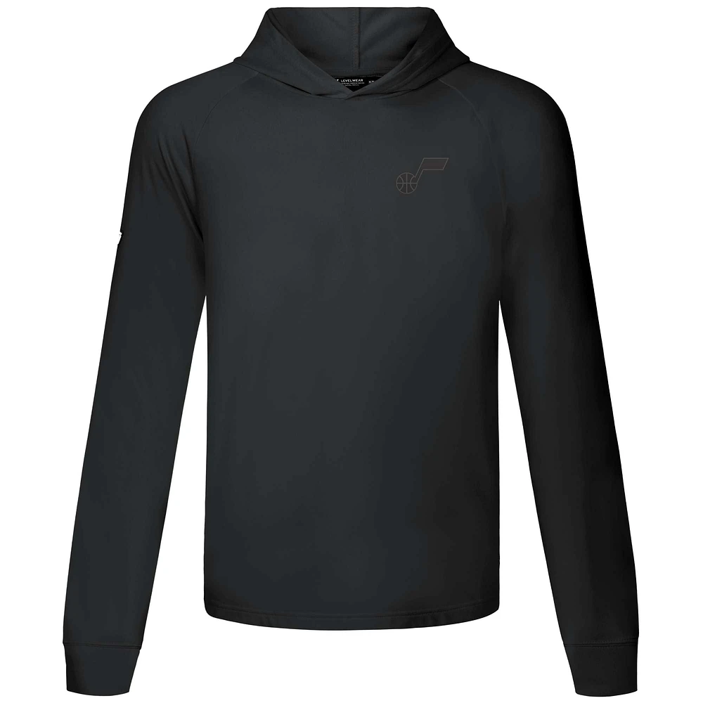 Men's Levelwear Black Utah Jazz Dimension R Pullover Hoodie