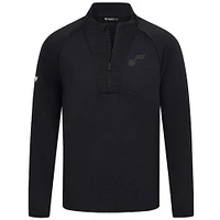 Haut de volley noir Levelwear pour homme, zippé en quart tour, Utah Jazz