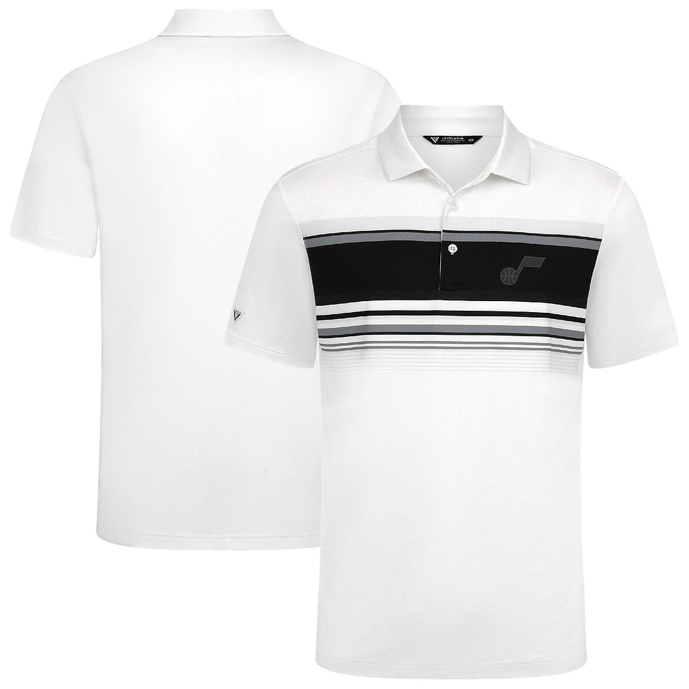 Men's Levelwear White Utah Jazz Onward Polo