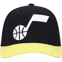 Men's Mitchell & Ness Black/Gold Utah Jazz MVP Team Two-Tone 2.0 Stretch-Snapback Hat