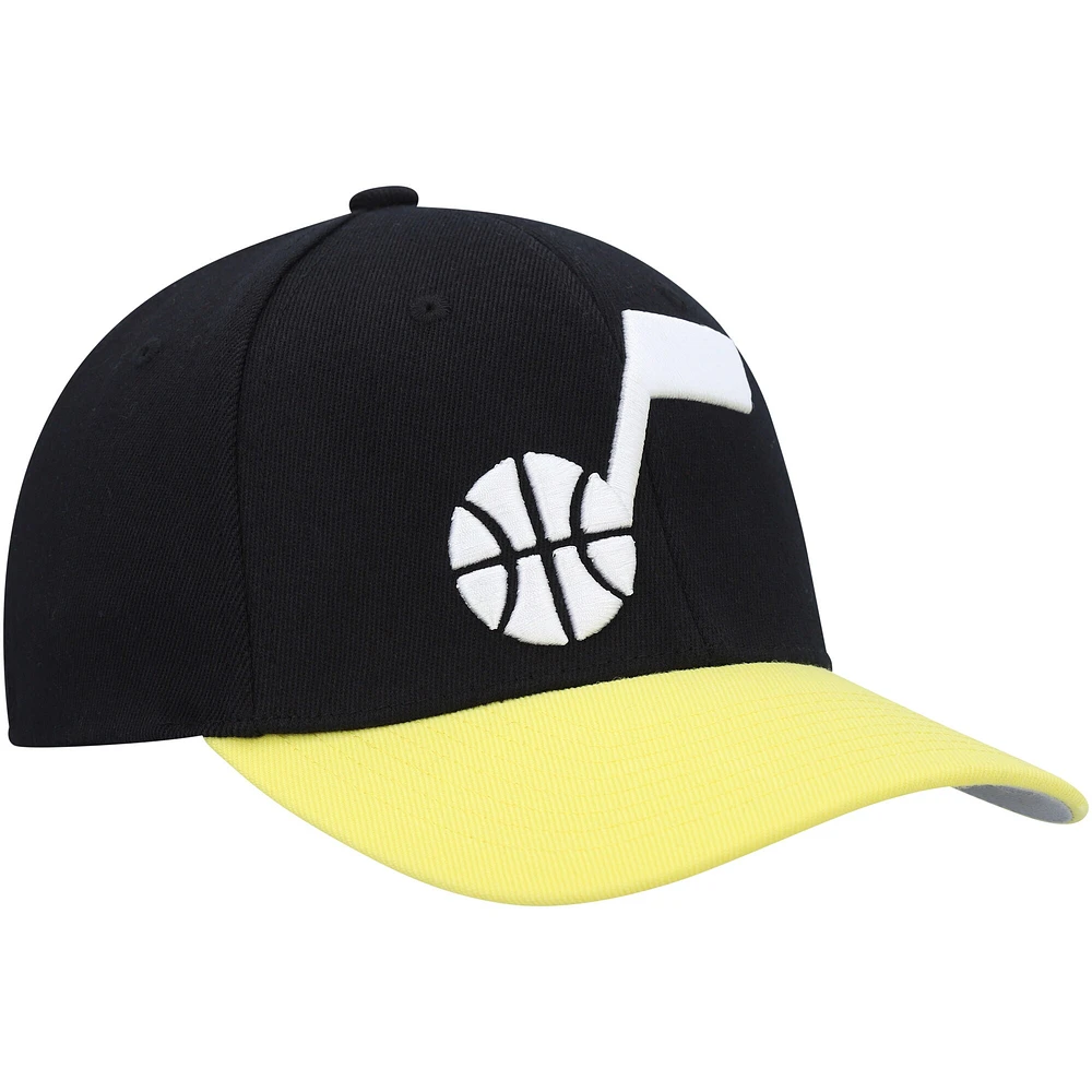 Mitchell & Ness Homme Noir/Or Utah Jazz MVP Team Two-Tone 2.0 Stretch-Snapback Hat