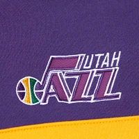 Men's Mitchell & Ness Black/Purple Utah Jazz Head Coach Pullover Hoodie