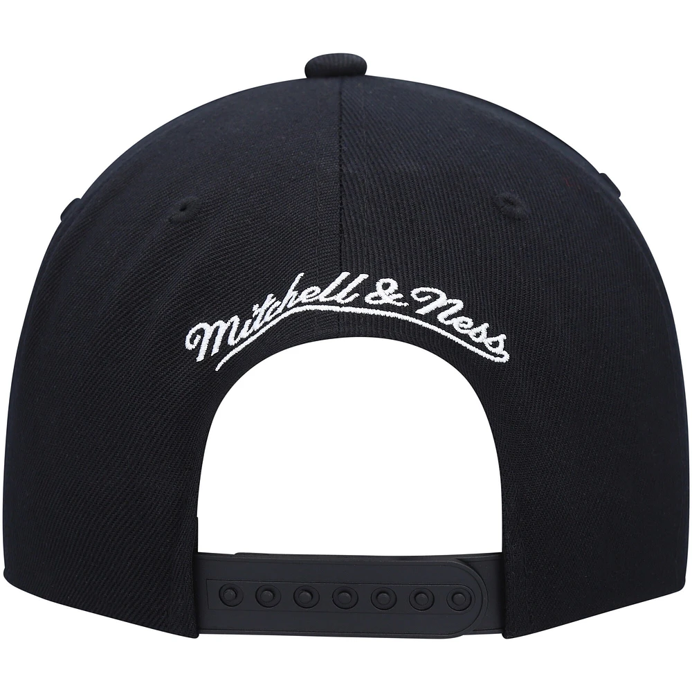 Casquette Snapback Utah Jazz Hardwood Classics Script 2.0 noire Mitchell & Ness pour homme