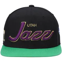 Casquette Snapback Mitchell & Ness Utah Jazz NBA 75e anniversaire pour homme Noir