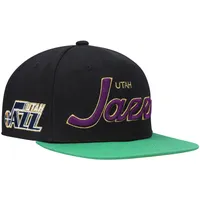 Casquette Snapback Mitchell & Ness Utah Jazz NBA 75e anniversaire pour homme Noir