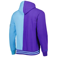 Sweat à capuche pour homme Mitchell & Ness Utah Jazz Hardwood Classics Split violet/turquoise