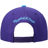 Casquette Snapback bicolore 2.0 Utah Jazz Hardwood Classics Team violet/turquoise Mitchell & Ness pour hommes
