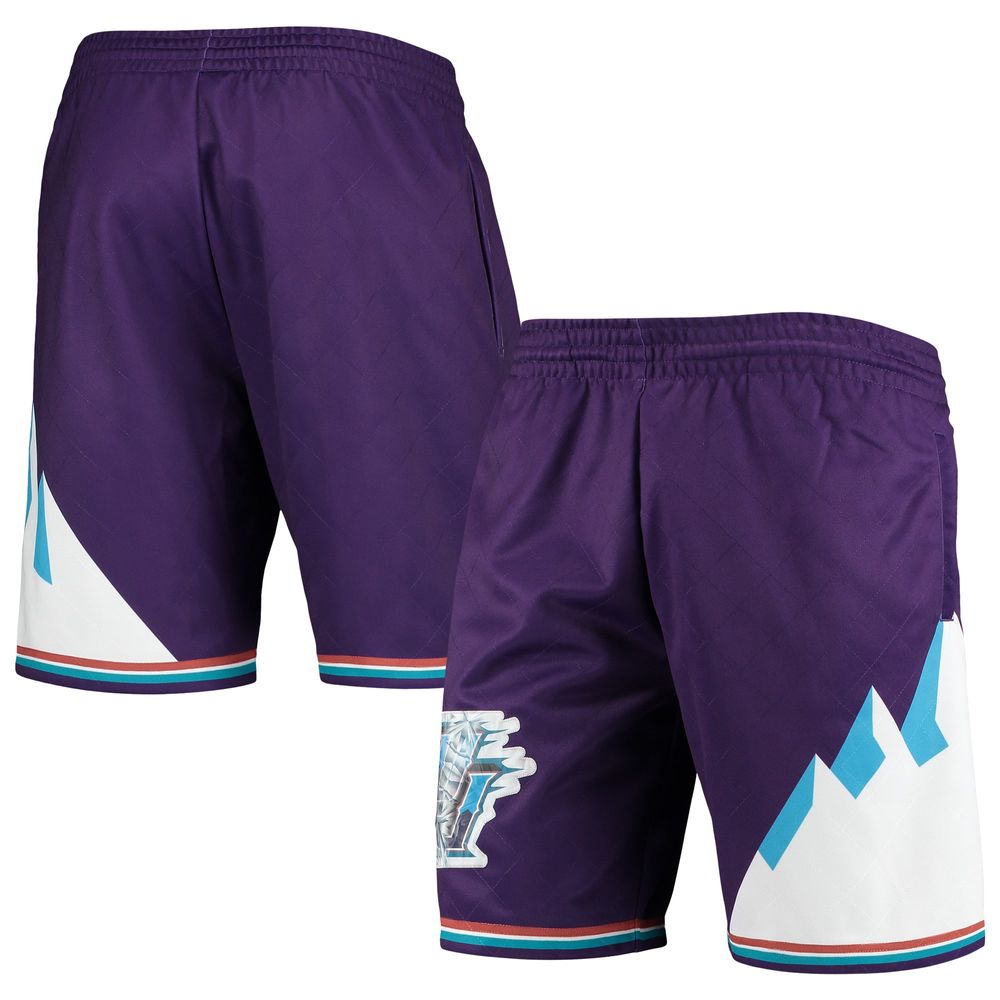 Men's Mitchell & Ness Purple Utah Jazz 1996 Hardwood Classics 75th Anniversary Swingman Shorts