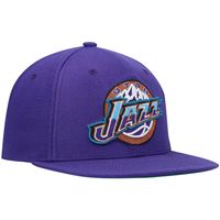 Men's Mitchell & Ness Purple Utah Jazz Hardwood Classics Team Ground 2.0 Snapback Hat