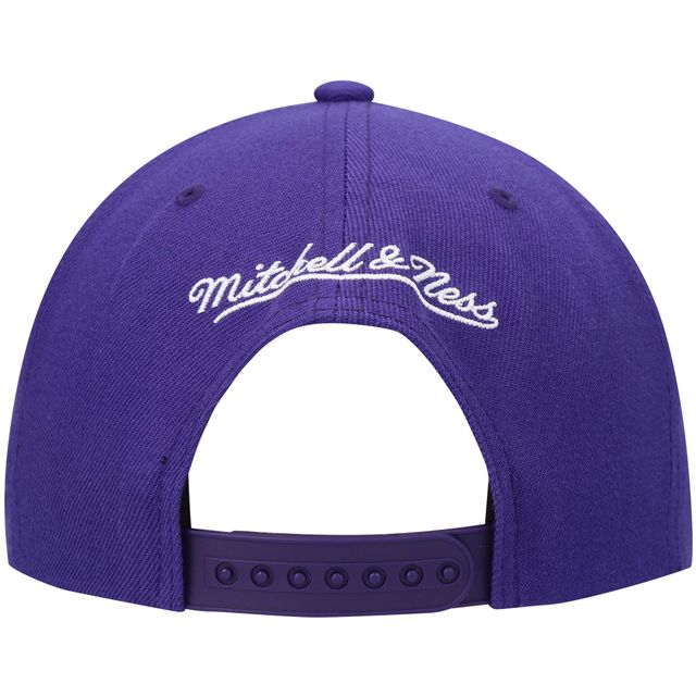 Casquette Snapback Utah Jazz Hardwood Classics Team Ground 2.0 violette Mitchell & Ness pour hommes