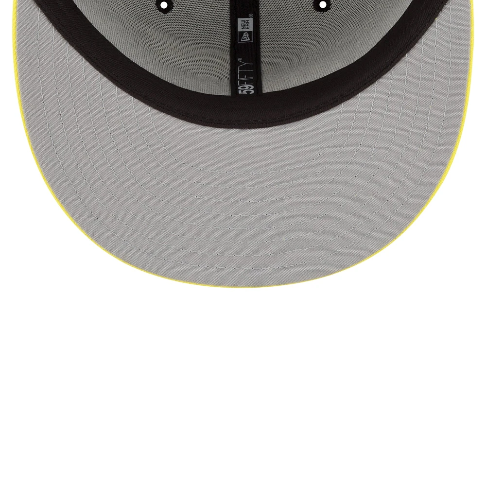 Men's New Era Black/Yellow Utah Jazz 2-Tone 59FIFTY Fitted Hat