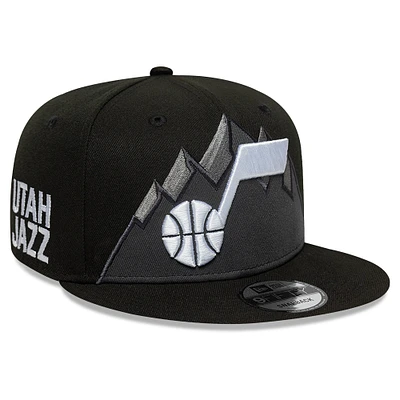 Men's New Era Black Utah Jazz Jersey Hook Statement Edition 9FIFTY Snapback Hat