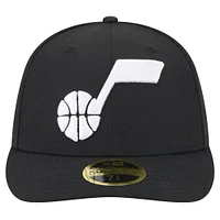 Casquette ajustée Utah Jazz Low Profile Core 59FIFTY New Era noire pour hommes