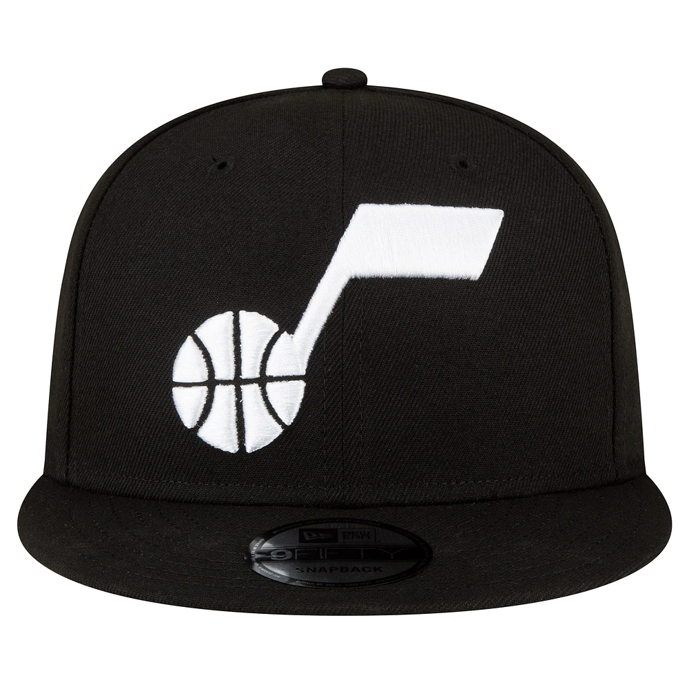 Men's New Era Black Utah Jazz Official Team Color 9FIFTY Snapback Hat