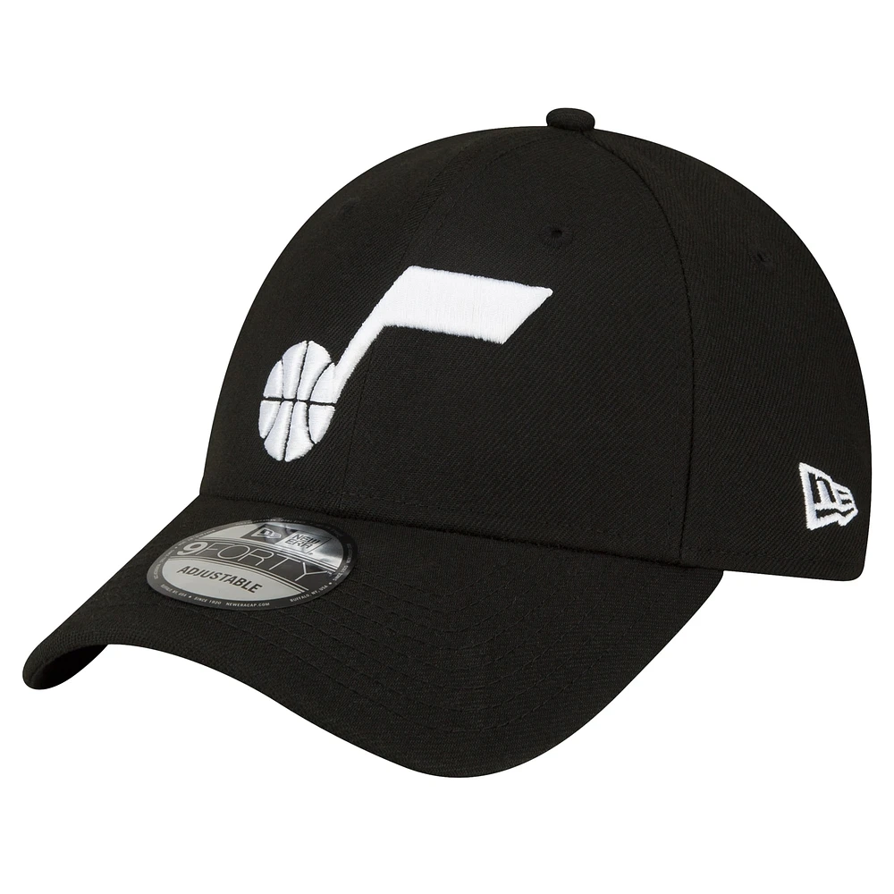 Casquette ajustable Utah Jazz The League 9FORTY New Era noire pour hommes