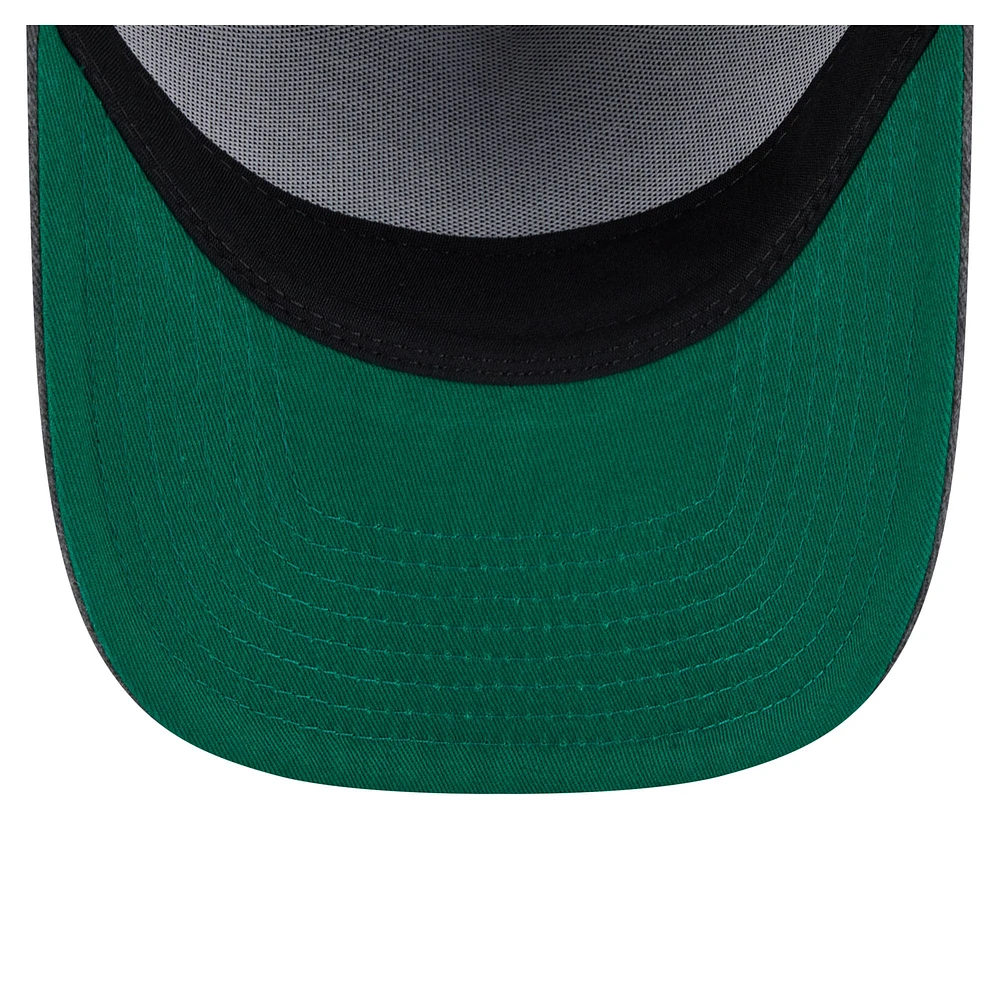Men's New Era  Charcoal Utah Jazz Throwback Washed Pre-Curved 9FIFTY Snapback Hat