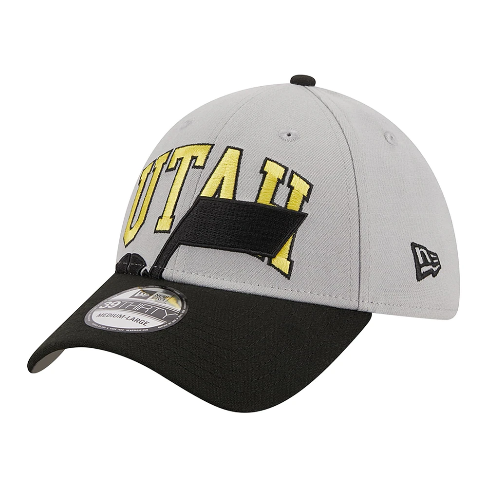 Men's New Era Gray/Black Utah Jazz Tip-Off Two-Tone 39THIRTY Flex Hat