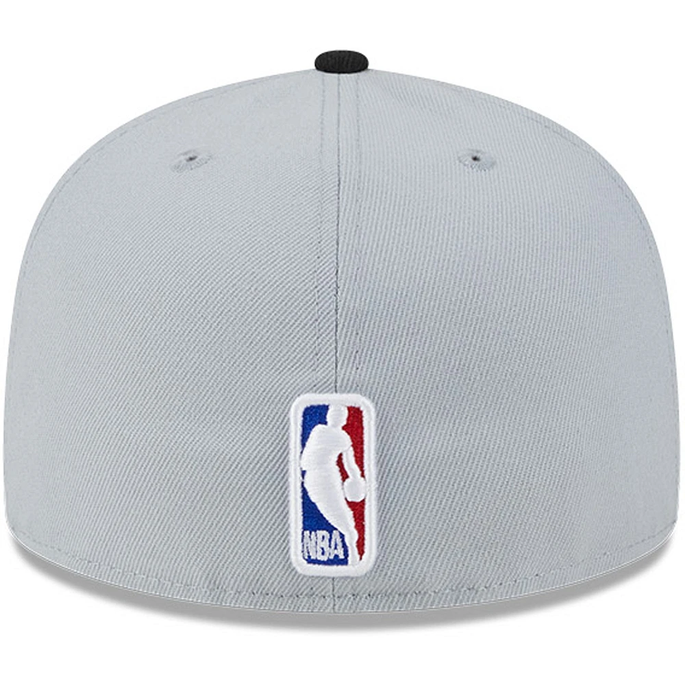 Casquette ajustée bicolore 59FIFTY Utah Jazz Tip-Off New Era pour hommes, gris/noir