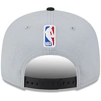 Men's New Era Gray/Black Utah Jazz Tip-Off Two-Tone 9FIFTY Snapback Hat