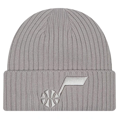 Bonnet tricoté à revers Utah Jazz gris pour homme New Era Color Pack